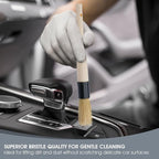 Nanoskin Boar Hair Vent and Dash Detailing Brushes, 3-Pack - Premium Quality, Gentle on Surfaces | Ideal for Auto Detailing Enthusiasts and Pros | Durable Cleaning Tool for Interior and Exterior Use