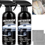 Car Interior Cleaner Spray, Deep Polishing Cleaner Interior Detailer for Leather, Rubber, Plastic, Dashboards Seats, Easy Application for Daily Vehicle Care (2Pcs)