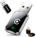Wireless CarPlay Adapter for iPhone, Convert Wired to Wireless Apple CarPlay Adapter, Plug & Play, No Delay & Stable Control, Mini Size, USB & USB-C/Type-C for Cars 2016+ iOS10+ (Silver)