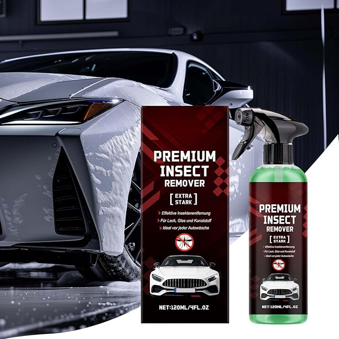 Car Paint Cleaner, Automotive Tar Remover, 120ml Heavy Duty Detailing Spray With Towel For Windshield Window Cleaning Supplies Valeting Accessory Restoration Gear Component Tool System Gear
