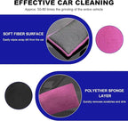 2 PCS Clay Mitt, Scratch-Free Microfiber Clay Bar Alternative Mitt Car Detailing Glove, Car Cleaning & Polishing Tool Clay Eraser Mitt for Paint Glass Wheels, Car Accessories (Purple)