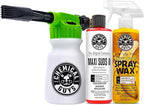 Chemical Guys TORQ Foam Blaster Wash & Wax Kit with Maxi Suds II Car Wash Soap and Blazin' Banana Sprayable Car Wax (3 Items, 32 Fl oz)