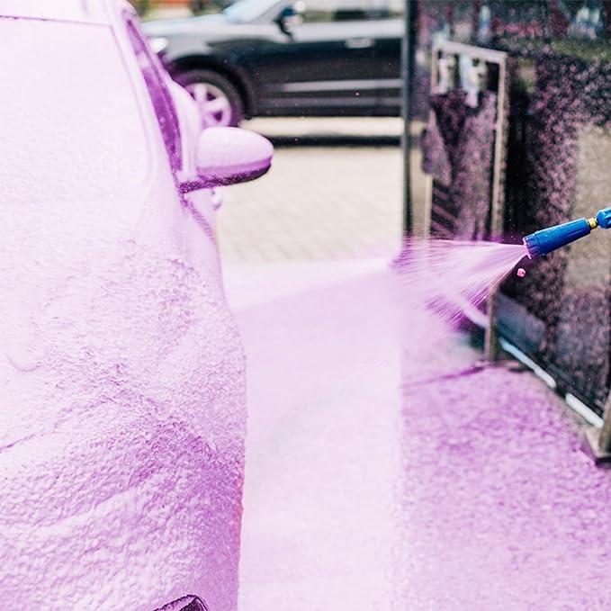 MIIGII Pre-Wash Solution Car Wash Soap - Pink Foam Car Shampoo - Powerful Formula Penetrates and Breaks Down Tree Sap, Bird Droppings & Tough Stains - Works on RVs, Trucks, Cars & More - 500ml (17oz)
