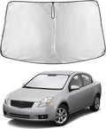 EcoNour Windshield Sunshade Compatible for Nissan Sentra 2007-2010 2011 2012, Sun Visor for Front Windshield & Window Sun Shade Cover, UV Heat Blocker & Protector, Car Accessories