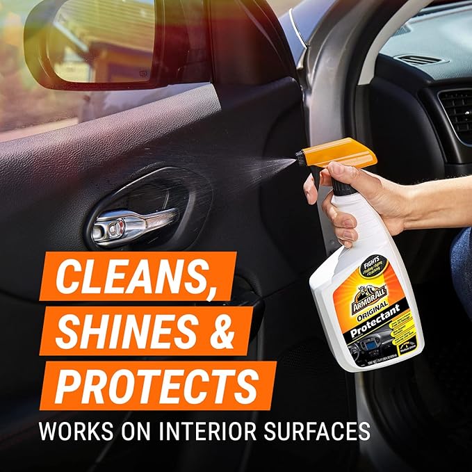 Armor All Original Protectant Spray and Refill, Interior Car Cleaner with UV Protection Against Cracking and Fading, 28 Fl Oz Bottle, 64 Fl Oz Refill