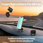 Wireless Car Charger - 15W Fast Wireless Charging Car Mount, 360° Adjustable Vacuum Magnetic Suction Phone Holders for Car, Magnetic Phone Holder for iPhone 17 16 15 14 13 12