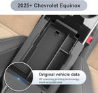 SKTU 2025 2026 Chevy Equinox Center Console Organizer for 2025 2026 Chevrolet Equinox (LT/ACTIV/RS) Console Tray 2025 2026 Chevy Equinox Accessories Armrest Secondary Storage Box with Coins Holder