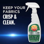 303 Fabric Guard - For Outdoor Fabrics - Restores Water Repellent Properties - Repels Moisture & Stains - Manufacturer Recommended - Safe For All Fabrics, 16oz (30605CSR) Packaging May Vary