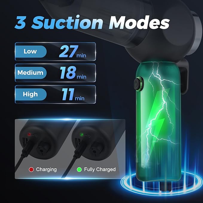 Handheld Car Vacuum Cleaner, 6 in 1 Multi-function Cordless Small Vacuum, 17000PA Adjustable Portable with Brushless Motor for Inflation, Dust Blowing, Suction for Car, Home, Office– All in One