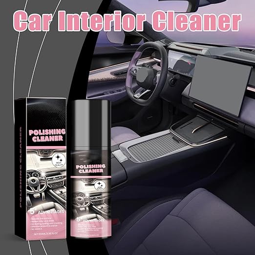 XIRUJNFD Car Interior Protectant Spray, Car Interior Cleaner, 100ml Interior Detailer Spray, Polishing Cleaner, All Purpose Vehicle Interior Polish (3)