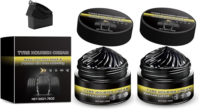 New 2026 Car Tire Ceramic - Powerful Wheel Cleaning Refurbish Wax, Tyre Nourish Cream, Tire Wax for Ultimate Wheel Protection (2 PCS Basic Set)