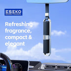 Car Air Freshener Hanging Diffuser –5 Woody Scents (Fresh,Amber,Spicy,Mystic,Green) –Long-Lasting Up to 5 Months –Odor Eliminator –Car Accessories –Starter Kit (1Pendant + 5 Different Refills)
