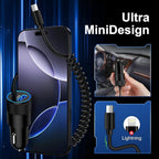 Samsung A17 Type C Fast Car Charger with 3ft USB C Coiled Cable for Galaxy S26/S25 Ultra/A16/A56/A15/A55/A35/A54/A14/A13 5G/Z Fold7/Pixel 10a/10/9 Pro/iPhone 17, 3.4A Android Car Phone Charger Adapter