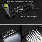 AMKI 96pcs*0.04in*13.1ft Pure White Meteor Shooting Stars Effect Fiber Optic Lights Kit,12 Holes LED MeteorLight Engine with Bluetooth+RF Remote Control 20 Meteor Modes