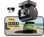 KAWA 2K Tiny Dash Cam, 1296P QHD Mini Car Camera DashCam - Voice Control, G -Sensor, Free 32GB TF Card, Built-in WiFi, APP Control, WDR/3D DNR with Super Night Vision, 24H Parking Mode