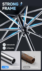 Windproof Travel Umbrella for Rain, Withstand 85MPH Winds, 54 Inch Automatic Reverse Fold Umbrellas Easy Auto Open Close, Portable Compact Umbrella Includes Cover Bag, Perfect for Travel, Car, Commute, Women Men, Backpack