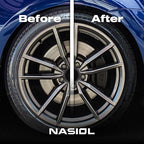 Nasiol DetailerShine Tire Gel, Long Lasting Shiny Tire Dressing, Deeper&Richer Black, Ultimate UV Protection, Easy Application, Non-Greasy Formula 16.9 fl oz