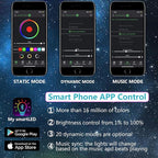 32W Bluetooth APP Control Music Sync Fiber Optic Light Source RGBW Light Box Engine Diver for Car Starlight Headliner Home Indoor Star Ceiling Decoration