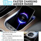 Wireless Car Charger with 15w Wireless Fast Charging for Toyota Sienna (2021 2022 2023) Center Console Charging Pad Mat Interior Accessories
