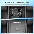 SZYANG Center Console Safe Lock Box Compatible with 2025 2026 Toyota 4Runner Armrest Secure Vault Carbon Steel Safe Storage Box Replacement for 2025 2026 Toyota 4Runner Accessories