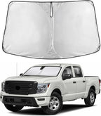 EcoNour Windshield Sunshade Compatible for Nissan Titan 2020-2022 2023 2024, Sun Visor for Front Windshield & Window Sun Shade Cover, UV Heat Blocker & Protector, Car Accessories