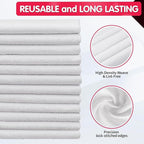 FIXSMITH White Microfiber Cleaning Cloth -Pack of 24, Highly Absorbent Cleaning Rags, 16"X12" All Purpose Cleaning Towels for Housekeeping, Kitchen, Car, Lint Free and Reusable Microfiber Towels