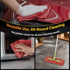 HOMEXCEL Red Shop Towels 100 Pack, Reusable Microfiber Cleaning Cloth Bulk, Multipurpose Microfiber Towels for Cars, House and Kitchen, Highly Absorbent Cleaning Rags 11.5 x 11.5 inch