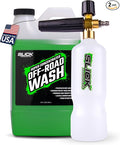 Slick Products Off-Road Wash (64 oz.) + Pressure Washer Foam Cannon Bundle – Super Concentrated ATV, UTV, Dirt Bike, Jeep & Truck Wash Foam Shampoo for Heavy Mud and Dirt