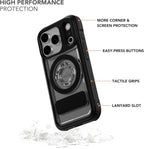 Rokform Crystal Case Compatible with iPhone 17 Pro, Magnetic Cover (Clear)