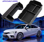 2024 2025 2026 Civic Center Console Organizer Tray for 2023 2022 Honda Civic 11th Gen Sedan Hatchback LX EX Sport 2022 Accessories Civic 2023 Central Console Organizer Insert Tray(2pcs)