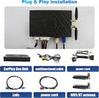 Wireless CarPlay Android Auto Retrofit Kit Decoder Box for Audi A6L 2016-2018, A7 (2018) Interface Box Fit Car Radio Upgrade GPS Navigation Support Mirror Link,Backup Camera, Siri