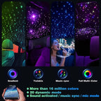 VASTFIRE Starlight Headliner Kit 1000pcs, 32W Dual-Color Meteor + Twinkle Star Headliner kit Music/Voice Activated Star Lights for Car, Bed Room, RVs, Home Theaters | Bluetooth + Remote Contr