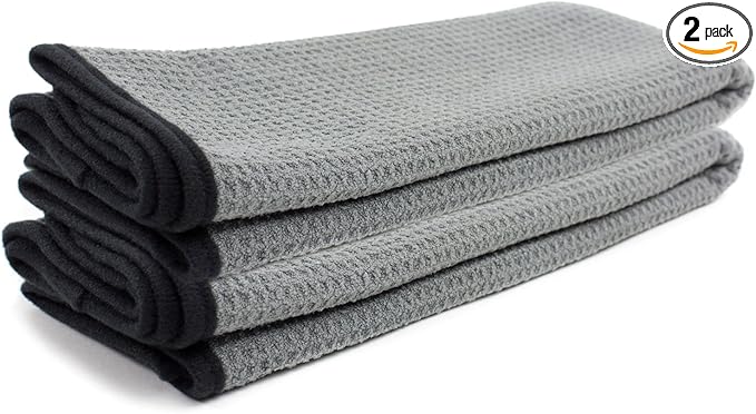 Zwipes Auto 879-2 Professional Microfiber Waffle Drying Towel, 25 in. x 36 in, 2-Pack