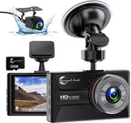 1080P Dash Cam Front and Rear with 32GB SD Card, Diamond Lark Dual Dash Camera for Cars, 3” LCD Screen Dashcam with Type-C Port, HDR, G-Sensor, Loop Recording, Parking Monitor, Night Vision