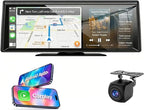 Wireless CarPlay Screen 8.1" Portable Car Stereo with CarPlay iOS & Android Auto 2K Dash Cam 1080P Backup Camera Bluetooth Voice Control GPS Compatible with Most Cars Trucks SUVs Vans
