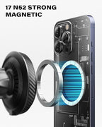 APPS2Car Upgraded for QI2 Magsafe Cup Holder Charger, Car Mount Charger 15W Fast Charging, Wireless Magnetic Cell Phone Stand with Tri-Pivot Arm for iPhone 17 Air Pro Max Plus 16 15 14 13 12