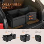 titiyiof Trunk Organizer For Suv & Sedan,Car Organizers and Storage, Waterproof Collapsible & Adjustable Straps,70L Sturdy Car Organization for Car Accessories, Tools,Sundries,2-3 Compartment（Black