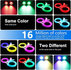 AZIMOM Dual Color 32W Sound Activated Fiber Optic Starlight Kits Mixed860pcs*13.1ft Fiber Strands,RGB Meteor Shooting Star, Remote APP Control Home Car Star Ceiling Headliner Décor