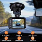 E-YEEGER Dash Cam Front and Rear, 2.5K Dual Dash Camera for Cars, 2560P Mini Car Camera, 2 inch IPS Screen, WDR Night Vision, 24 Hours Parking Monitor, G-Sensor, Support 256 GB Max