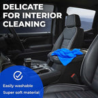 Premium XL Shammy Towel for Car - 2pk (34"x25") - Super Absorbent Chamois Cloth for Drying - Spots & Scratch-Free, Reusable