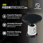 MobNetic Icon.MS MagSafe Compatible Phone Mount, Magnetic Phone Holder for Car w/ 90lb Pull Force, 90º Tilt & 360º Rotation, Aluminum Build, Compatibility for iPhone & Android (Alpine White)