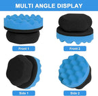 2 Pack Large Tire Shine Applicator Pad, Tire Hex Grip Applicator, Reusable Car Cleaning Supplies After Car Wash