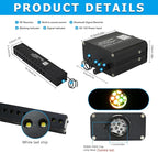 AMKI Upgraded 600pcs 0.03in 9.8ft 16W Twinkle Starlight Headliner Kit Shooting Star Twinkle+Sound Activated Fiber Optic Lighting Meteor Kit for Car Home Ceiling Roof Decor