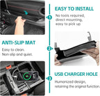 4PCS Center Console Organizer Combo Kit Compatible with 2018-2023 Jeep Wangler JL JLU 4xe Rubicon Sahara & Gladiator JT Accessories, Armrest Storage Box Set & Grab Bar Tray & Gear Shift Tray