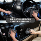 24 Pcs Microfiber Cleaning Towels 15.75 Inch Auto Detailing Absorbent Towels 800 GSM Thick Plush Microfiber Cleaning Cloth Dusting Cloth for Kitchen Window Cars (Grey and Blue)