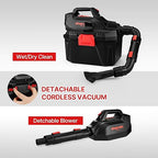 Shop-Vac 2 Gallon 20V Cordless Wet/Dry Vacuum with Detachable Blower, Portable 3-in-1 Vac with Blower Function, Integrated Battery and Charger Included, Ideal for Workshop, Car & Jobsite, 5430082