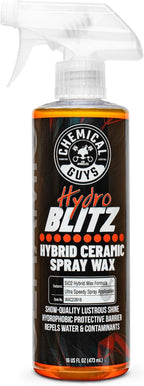 Chemical Guys HydroBlitz Ceramic Spray Wax with Carnauba - Hybrid Car Wax Spray Formula for Cars, Trucks, SUVs and RVs, Boosts Gloss, Protection & Water Beading on Paint, Glass and Wheels, 16 fl oz