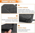 LAINLOY Classic Car Backseat Organizer, Black, 8L Capacity, Foldable, Hanging Mount, PU Leather, Unisex, 1 Count