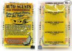 Individually Wrapped - Professional Car Air Freshener Pads - Remove Smells & Add Ambience (15 Per Pack) (Lemon Squeeze)