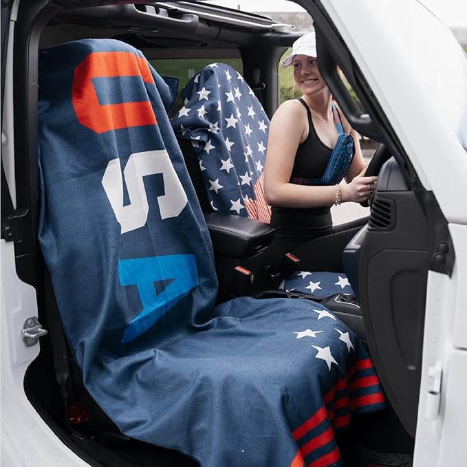 Sprints Athletic Running Towel, Full-Sized, Car Seat Cover - Performance Microfiber (USA)